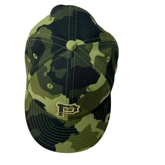 Pittsburgh Pirates New Era On Field Authentic Hat Cap 7 3/4 Camo Military 5950 - Picture 6 of 11